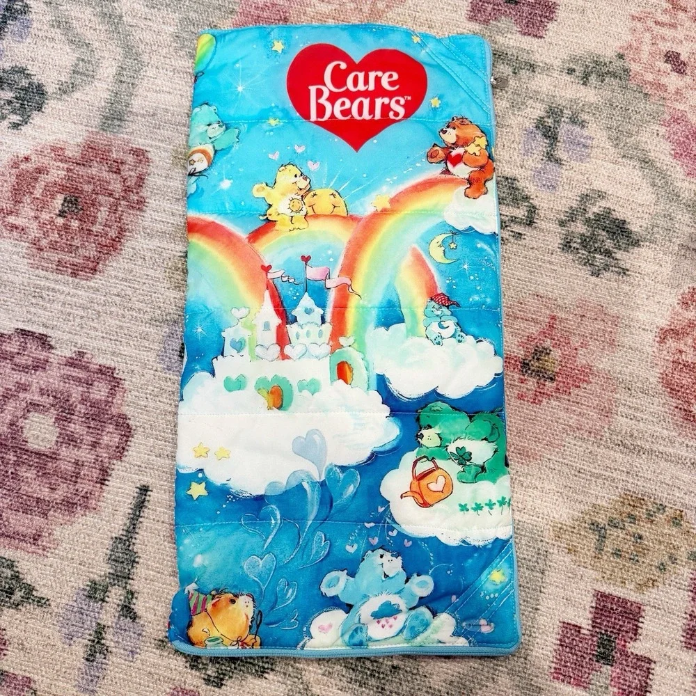 American Girl Doll Courtneys Care Bear Sleeping Bag Set Pillow Teddy Bear